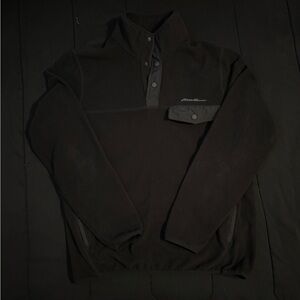 Eddie Bauer black quarter zip fleece
